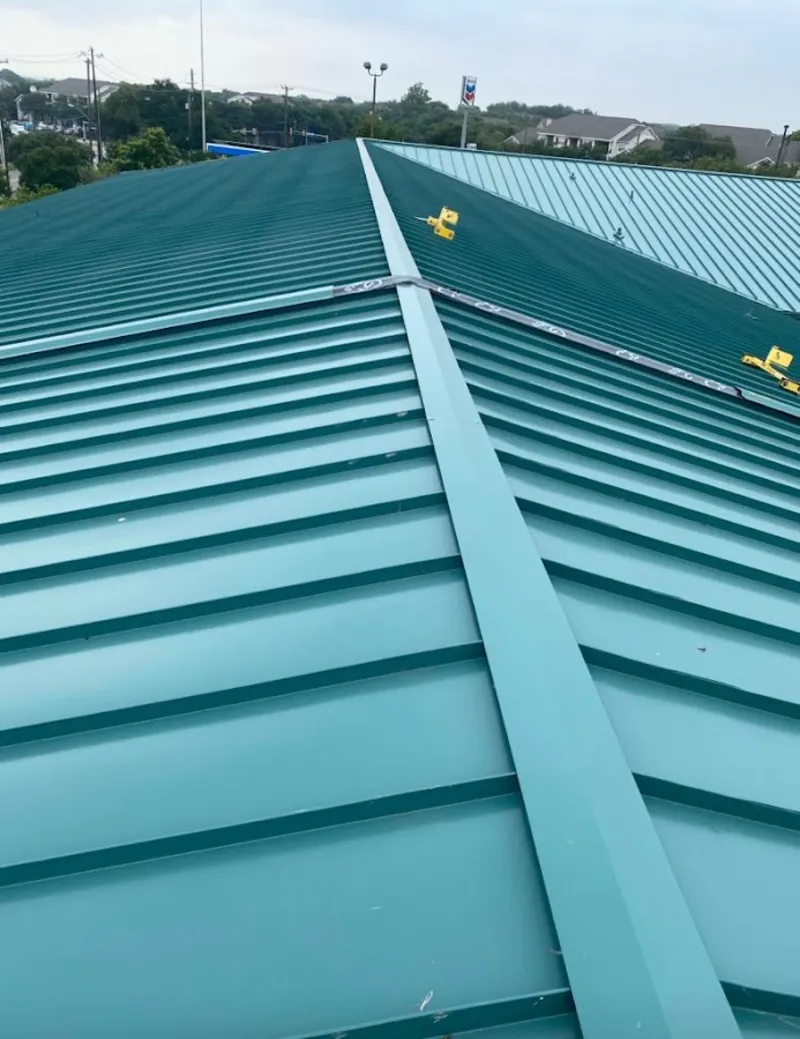 Green commercial metal roof ridge and valley for Metal Roof Repair in Loxley